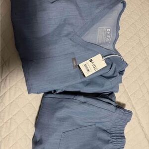 Denim large top medium joggers. NWT top.